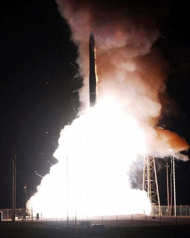 Minuteman Missile launch. image. Click for full size.