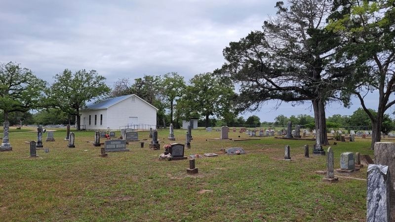 The view of the James Carrel Bell Marker in the Pitman Cemetery. Click for full size. The view of the James Carrel Bell Marker in the Pitman Cemetery image. Click for full size.