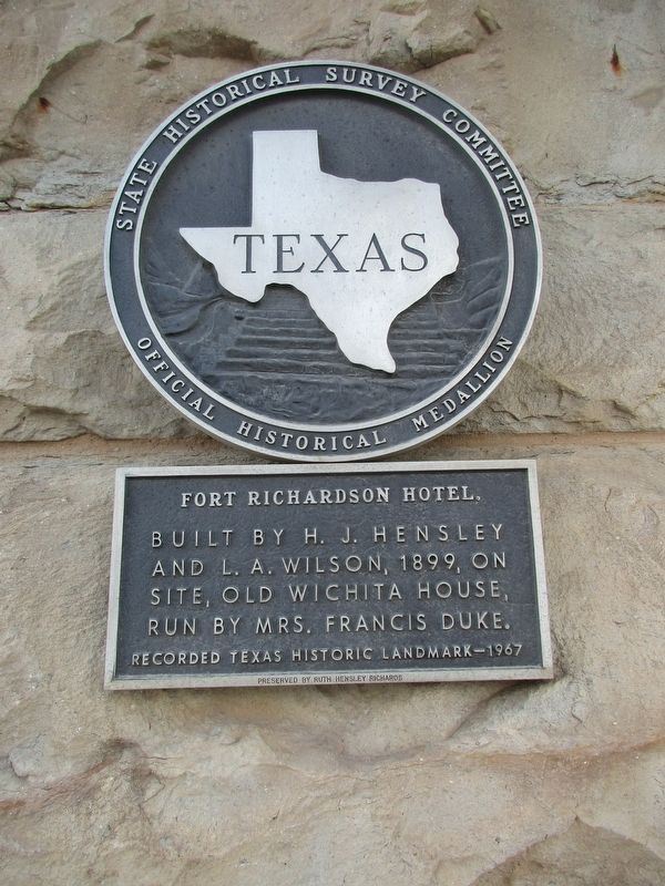 Fort Richardson Hotel Marker image. Click for full size.