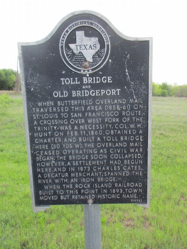 Toll Bridge & Old Bridgeport Marker image. Click for full size.