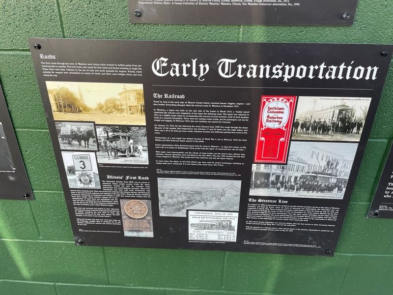 Early Transportation Marker image. Click for full size.