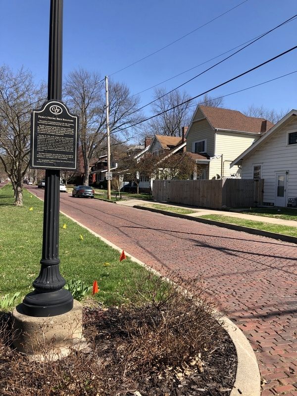 Peoria's Historic Brick Boulevard Marker image. Click for full size.