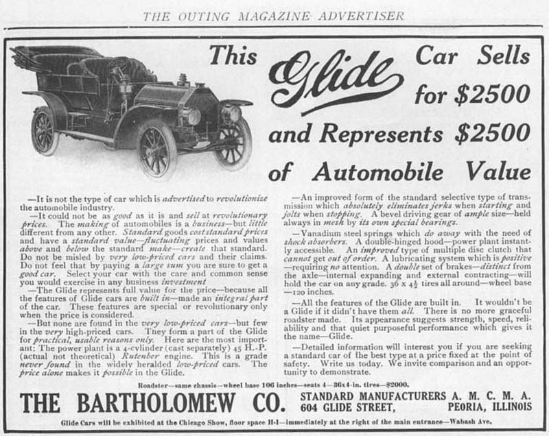Glide automobile advertisment image. Click for full size.
