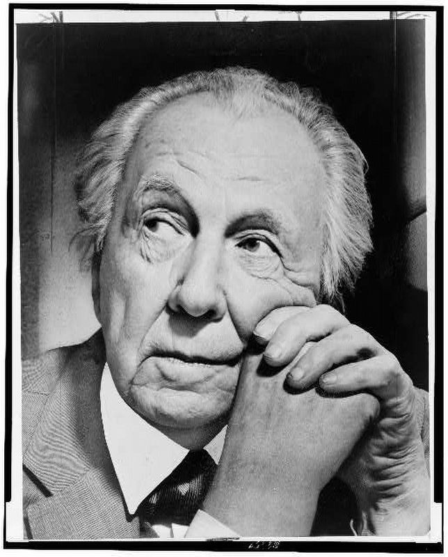 Frank Lloyd Wright (1867-1959) image. Click for full size.