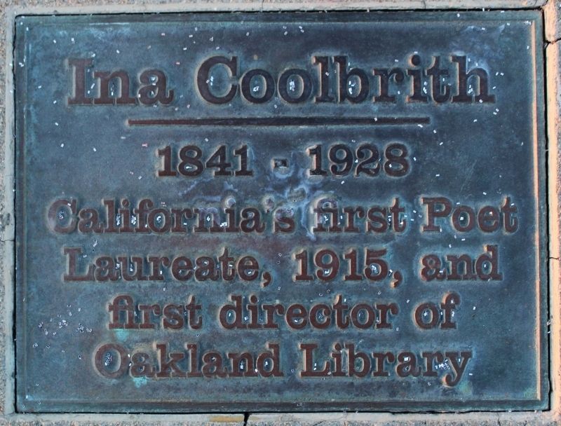 Ina Coolbrith Marker image. Click for full size.
