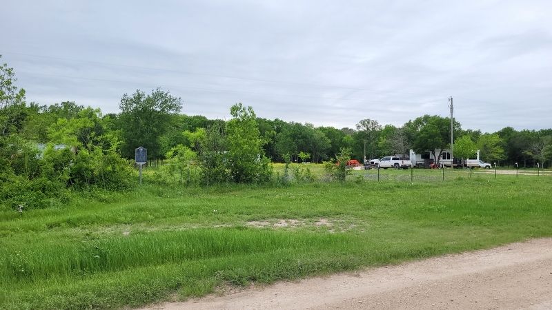 The view of the Old Carr Ranch Marker from the road image. Click for full size.