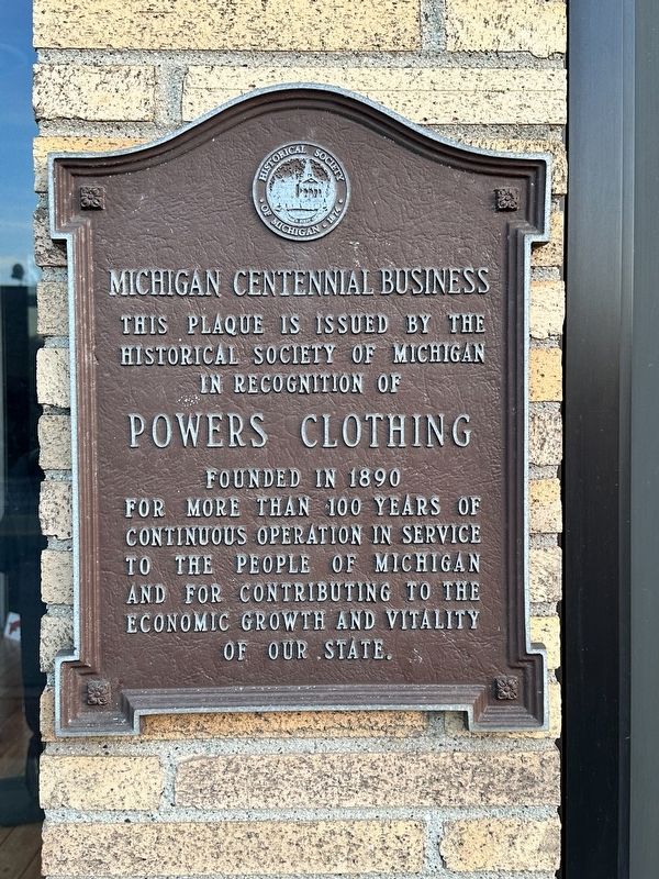 Powers Clothing Marker. Click for full size. Powers Clothing Marker image. Click for full size.