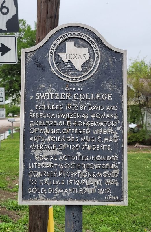 Site of Switzer College Marker image. Click for full size.