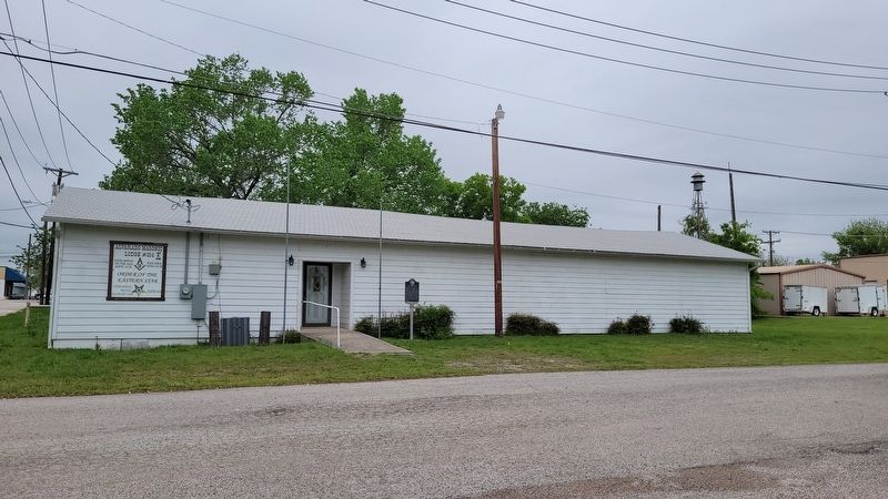 The view of the Alvarado Masonic Lodge from the street image. Click for full size.