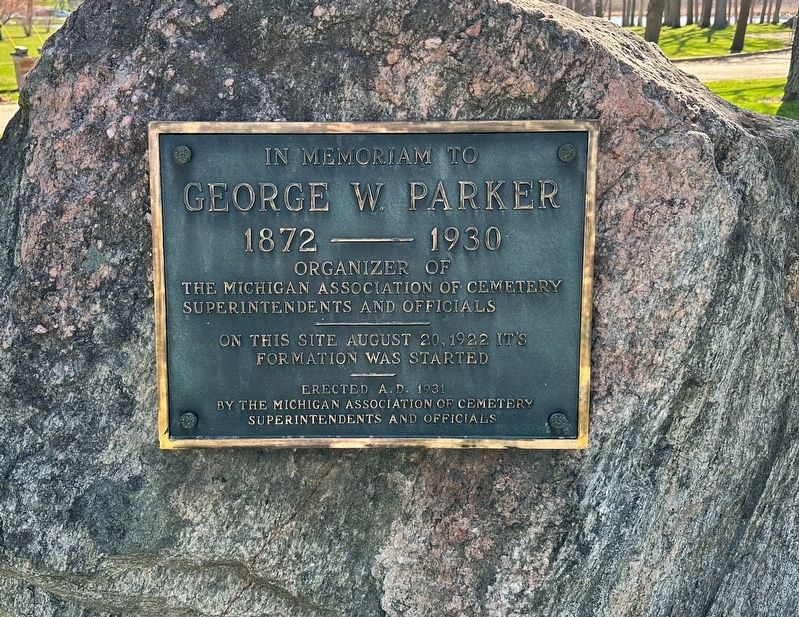 Michigan Association of Cemetery Superintendents and Officials Formation Marker. Click for full size. Michigan Association of Cemetery Superintendents and Officials Formation Marker image. Click for full size.