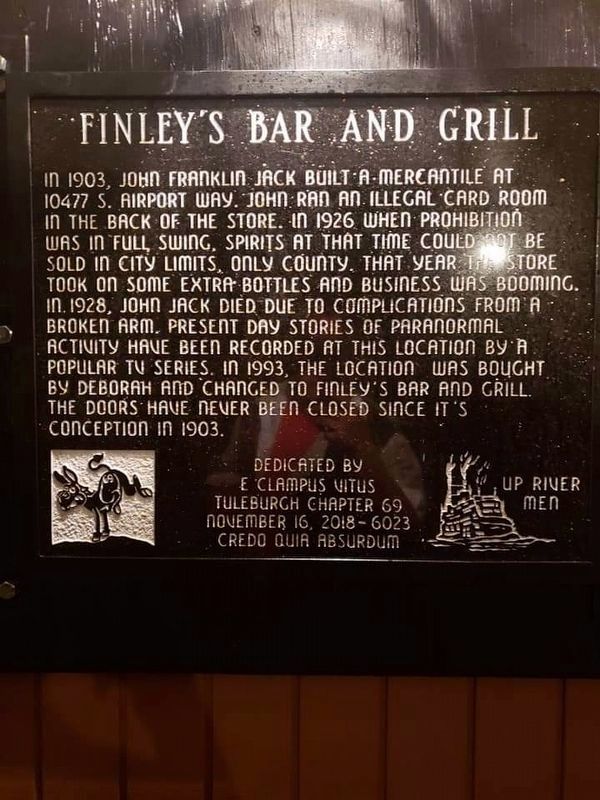 Finleys Bar and Grill Marker image. Click for full size.