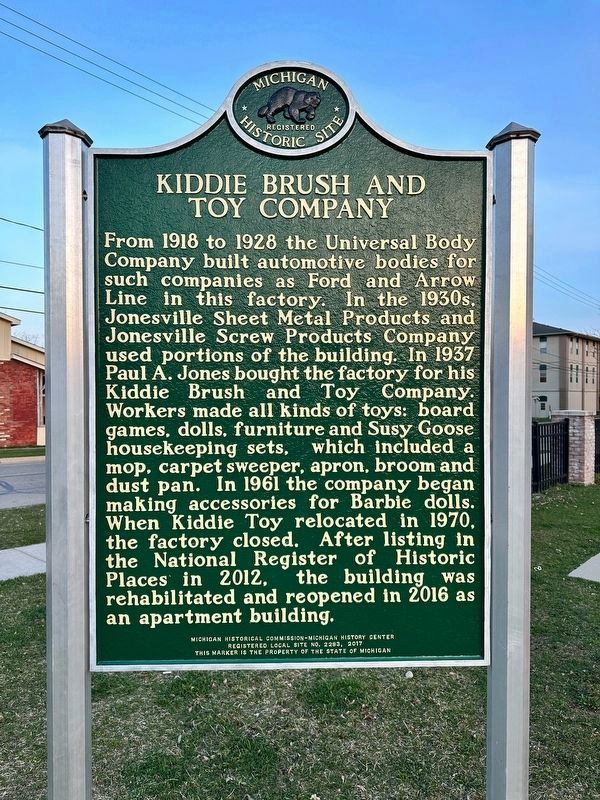 Kiddie Brush and Toy Company side of marker image. Click for full size.