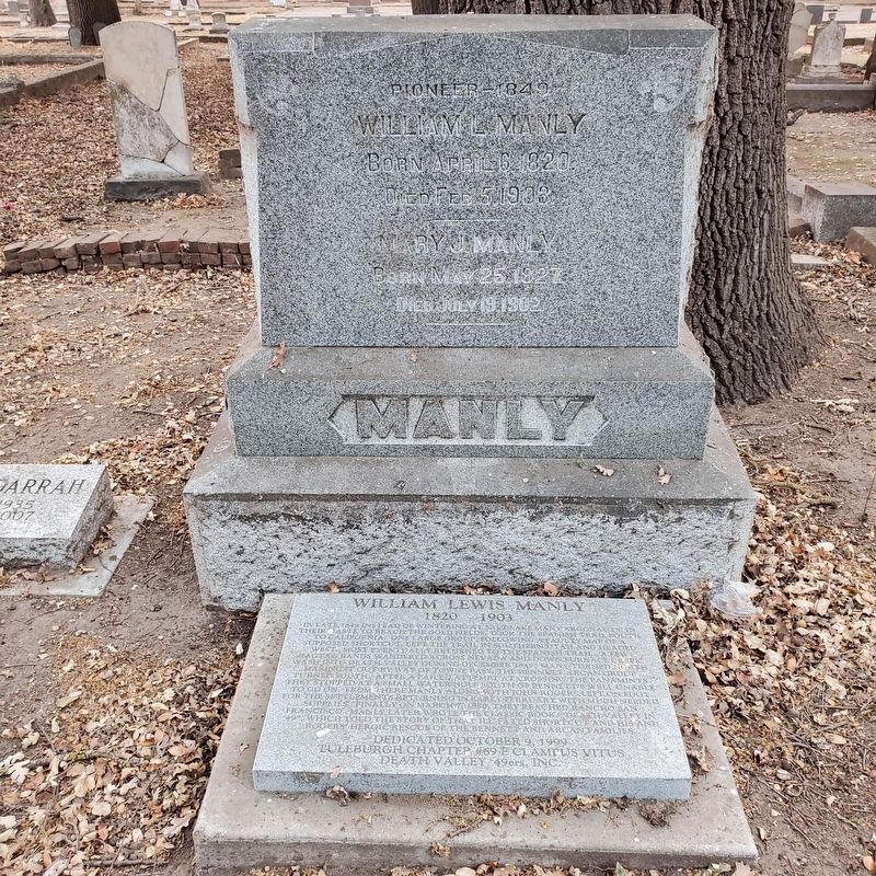 William Lewis Manly Marker. Click for full size. William Lewis Manly Marker image. Click for full size.