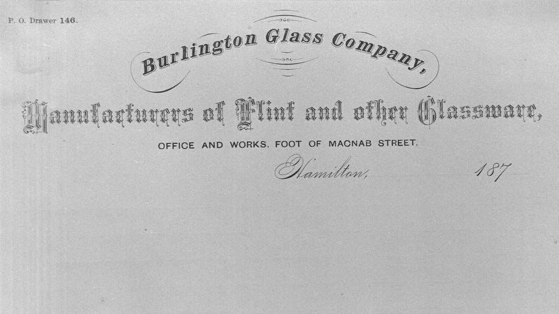 The Burlington Glass Company Stationary image. Click for full size.