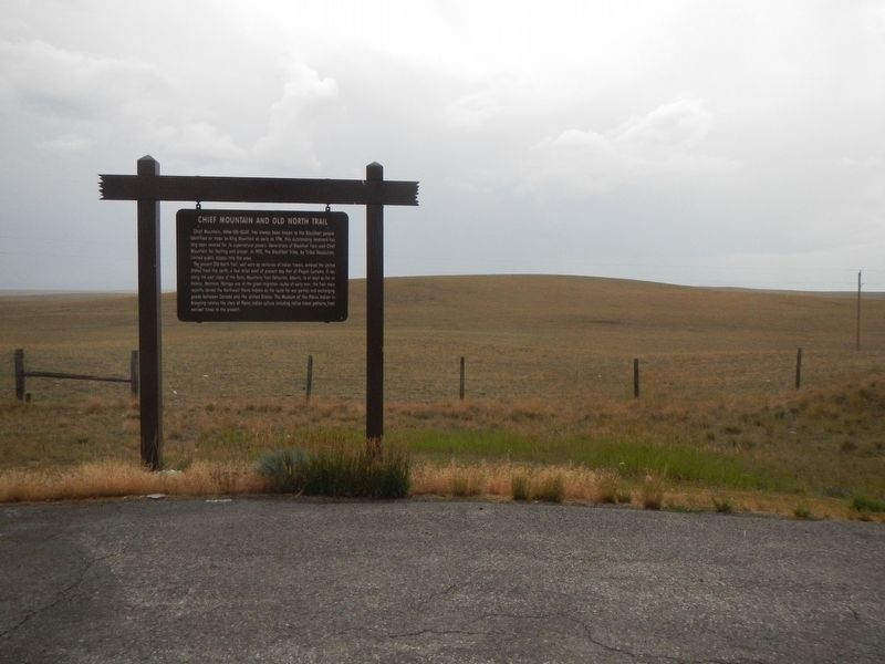 Chief Mountain and Old North Trail Marker image. Click for full size.