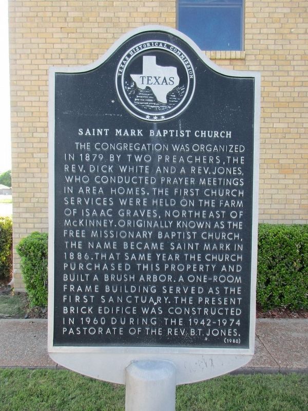Saint Mark Baptist Church Marker image. Click for full size.