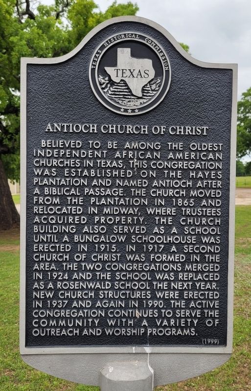 Antioch Church of Christ Marker. Click for full size. Antioch Church of Christ Marker image. Click for full size.