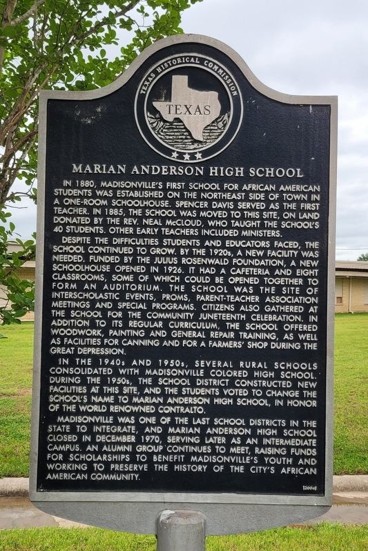 Marian Anderson High School Marker. Click for full size. Marian Anderson High School Marker image. Click for full size.