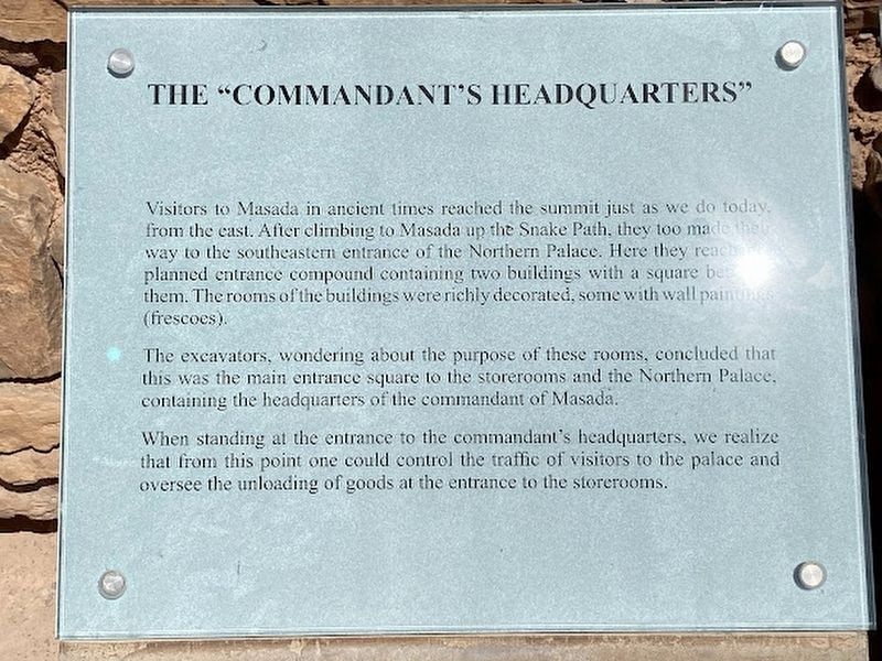 The "Commandant's Headquarters" Marker image. Click for full size.