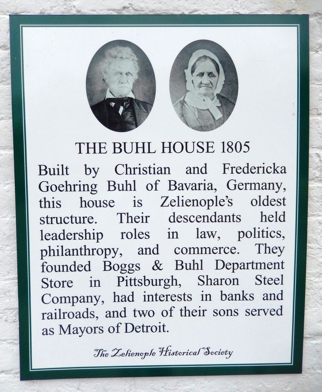The Buhl House 1805 Marker image. Click for full size.