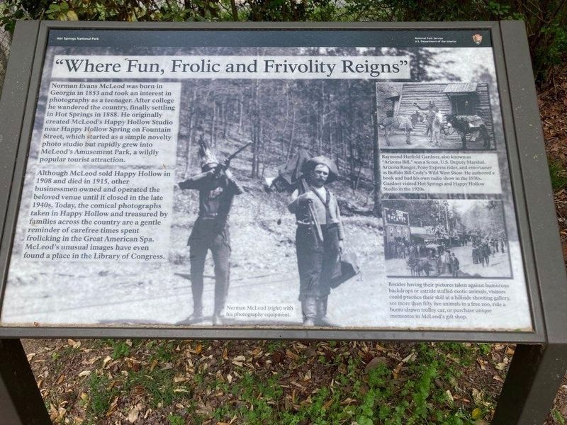 "Where Fun, Frolic and Frivolity Reigns" Marker. Click for full size. "Where Fun, Frolic and Frivolity Reigns" Marker image. Click for full size.
