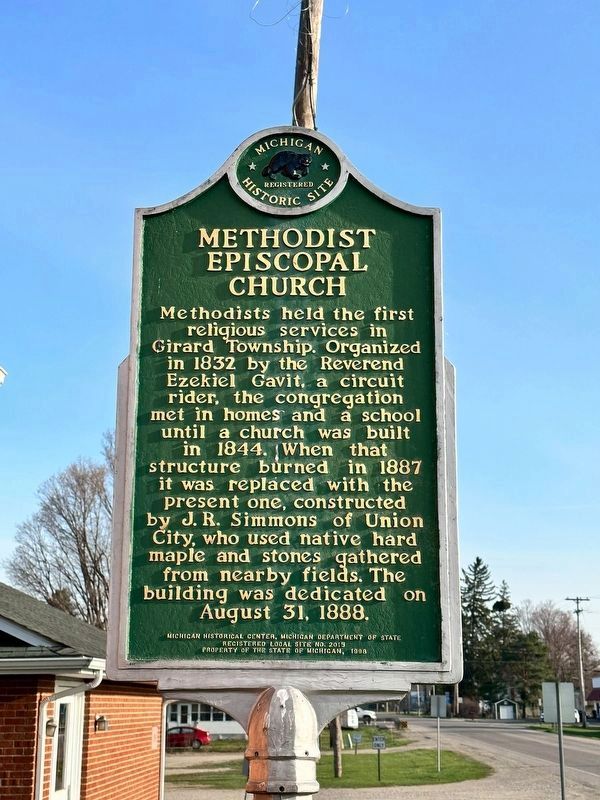 Methodist Episcopal Church Marker. Click for full size. Methodist Episcopal Church Marker image. Click for full size.