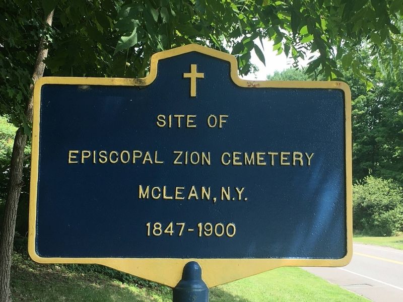 Site of Episcopal Zion Cemetery Marker image. Click for full size.