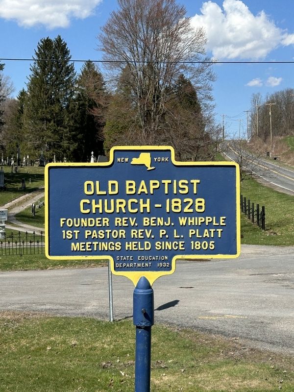 Old Baptist Church - 1828 Marker. Click for full size. Old Baptist Church - 1828 Marker image. Click for full size.