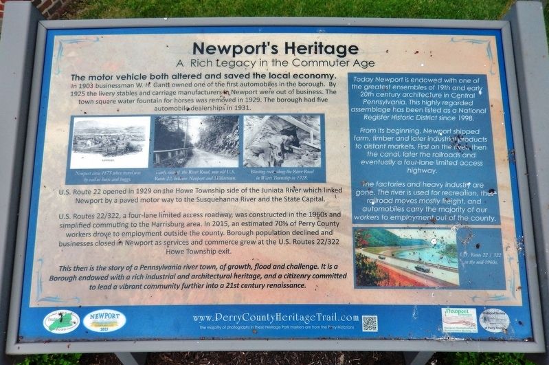 Newport's Heritage Marker. Click for full size. Newport's Heritage Marker image. Click for full size.