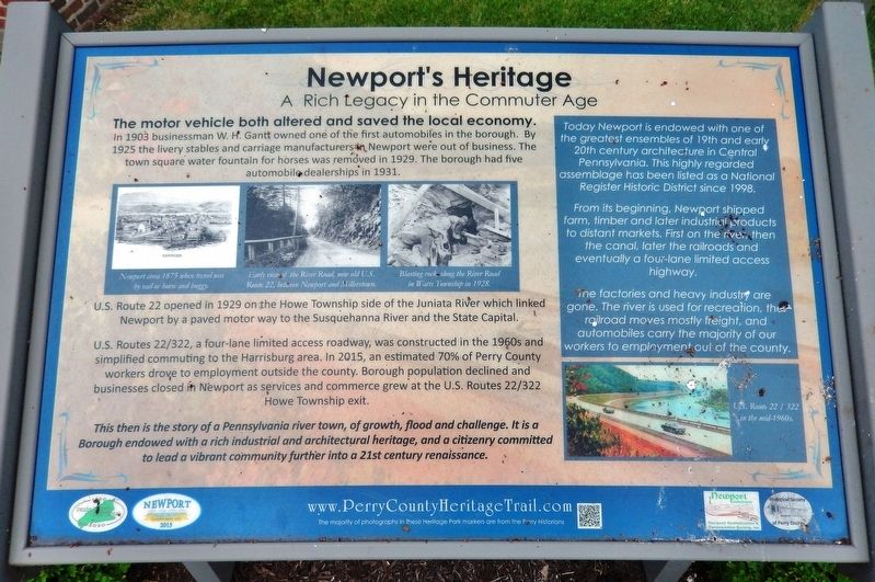 Newport's Heritage Marker image. Click for full size.