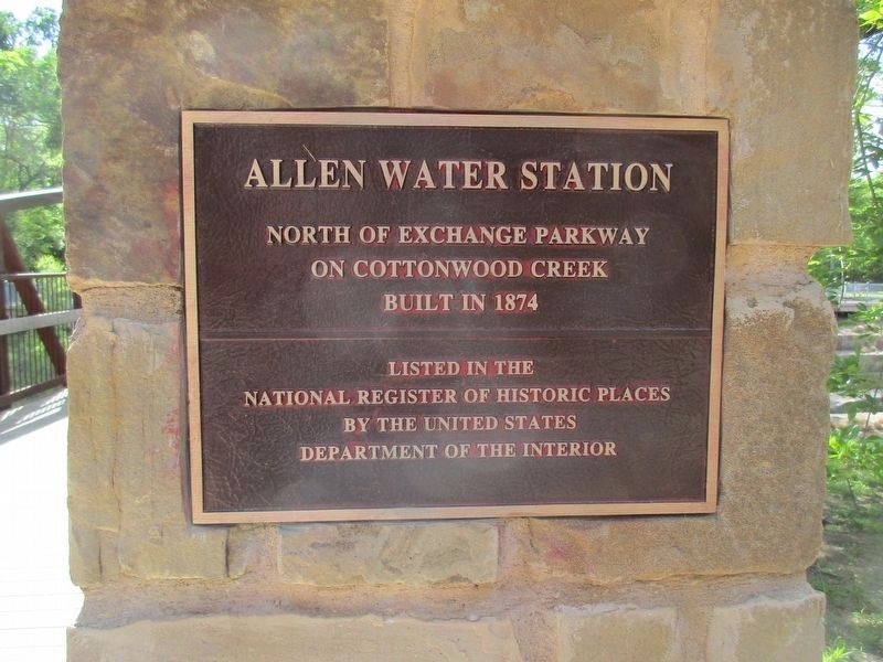 Allen Water Station National Register of Historic Places Marker. Click for full size. Allen Water Station National Register of Historic Places Marker image. Click for full size.