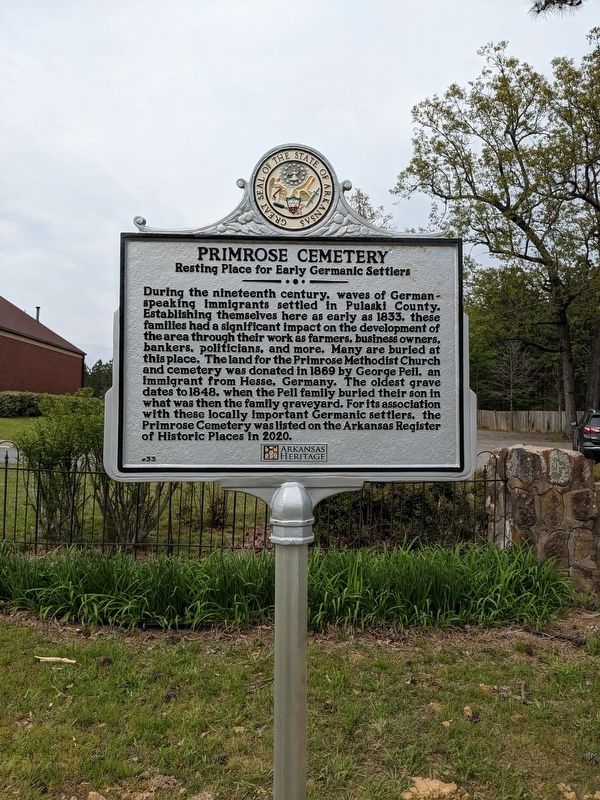 Primrose Cemetery Marker. Click for full size. Primrose Cemetery Marker image. Click for full size.