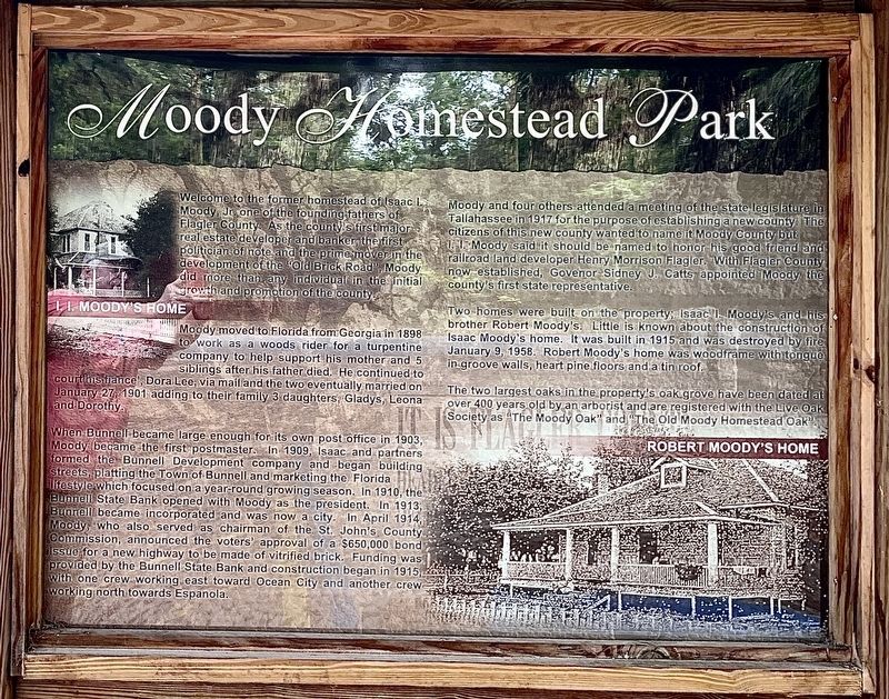 Moody Homestead Park Marker image. Click for full size.