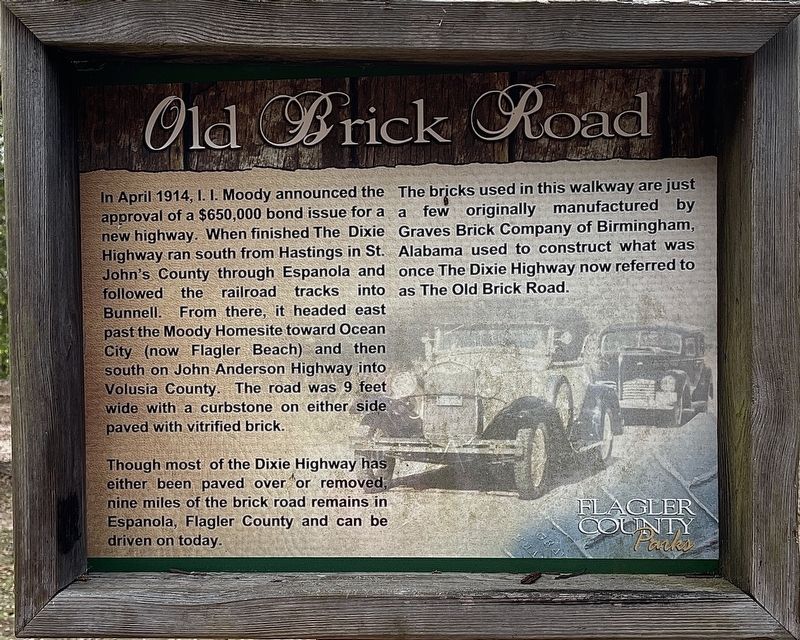 Old Brick Road Marker image. Click for full size.