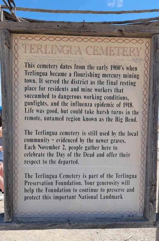 Terlingua Cemetery Marker image. Click for full size.
