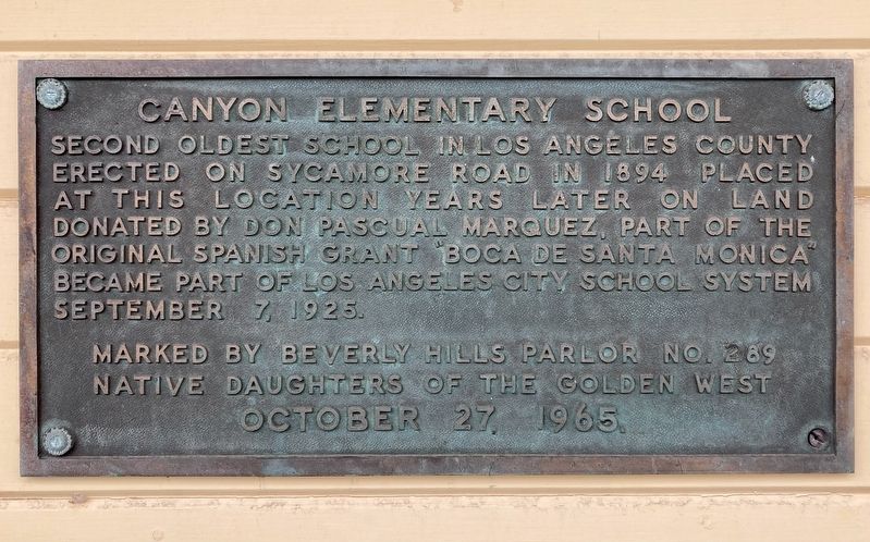 Canyon Elementary School Marker image. Click for full size.