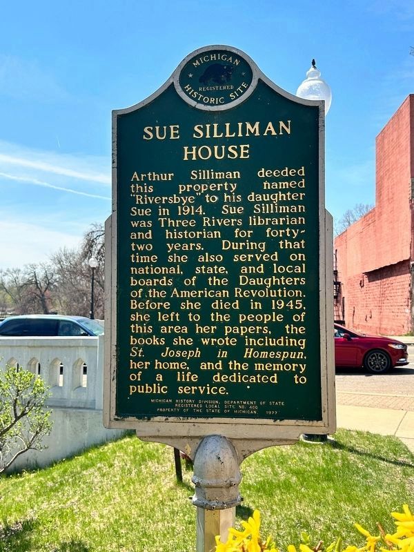 Sue Silliman House Marker. Click for full size. Sue Silliman House Marker image. Click for full size.