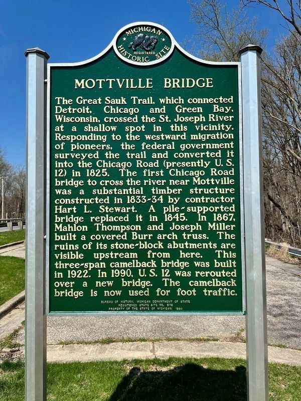 Mottville Bridge Marker image. Click for full size.
