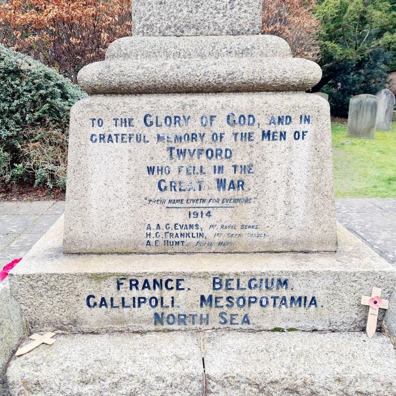 Twyford War Memorial Marker. Click for full size. Twyford War Memorial Marker image. Click for full size.