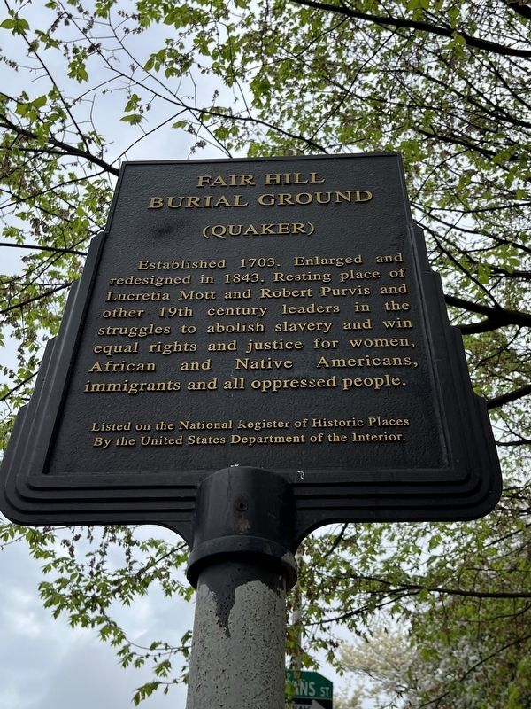 Fair Hill Burial Ground Marker image. Click for full size.