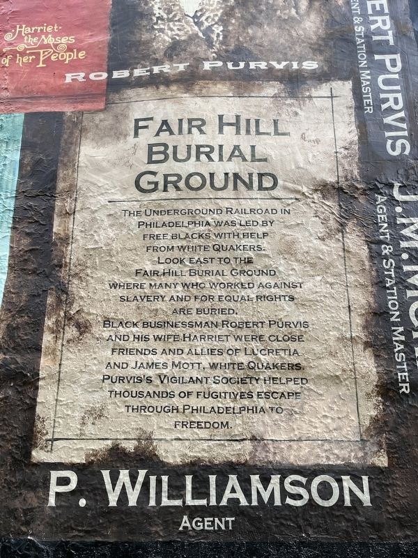 Fair Hill Burial Ground section of the marker image. Click for full size.