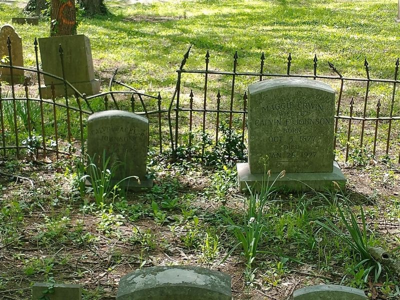 Graves of Calvin Fackler Johnson, and his wife, Maggie image. Click for full size.