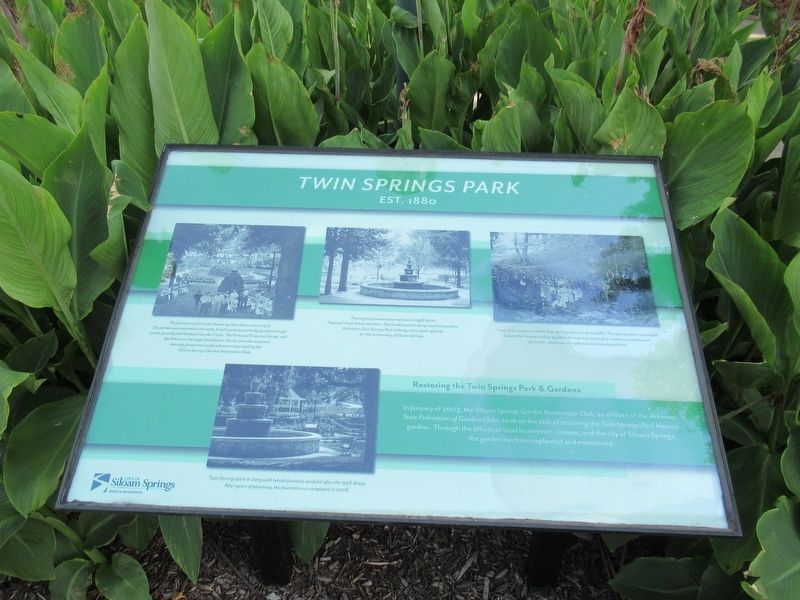 Twin Springs Park Marker. Click for full size. Twin Springs Park Marker image. Click for full size.