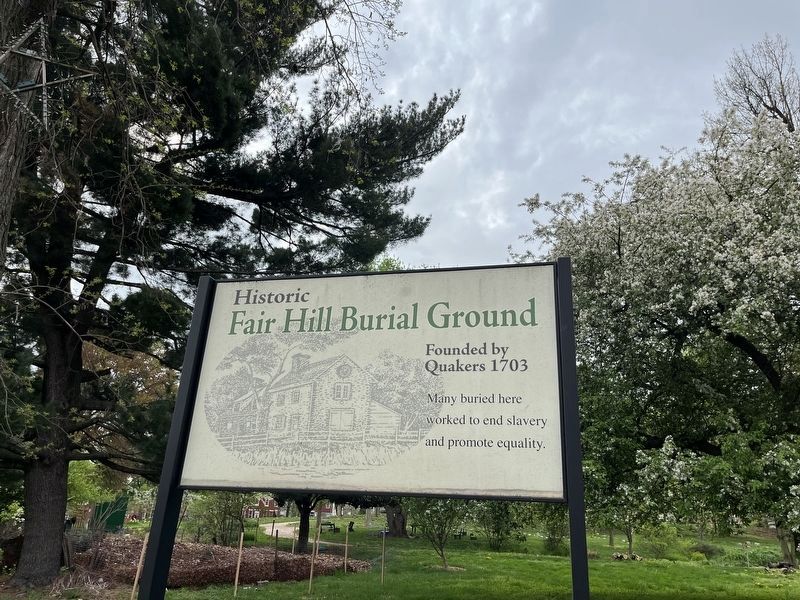 Historic Fair Hill Burial Ground Marker. Click for full size. Historic Fair Hill Burial Ground Marker image. Click for full size.