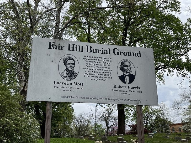 Fair Hill Burial Ground Marker. Click for full size. Fair Hill Burial Ground Marker image. Click for full size.
