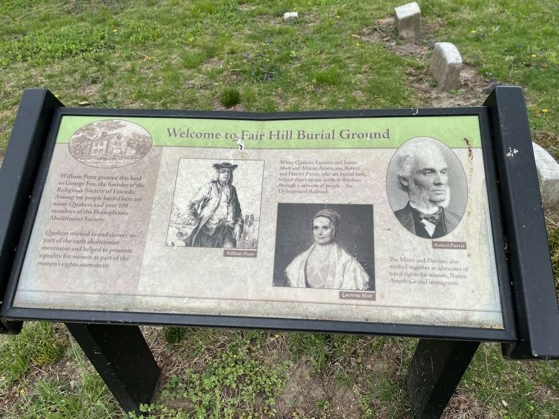 Welcome to Fair Hill Burial Ground Marker image. Click for full size.