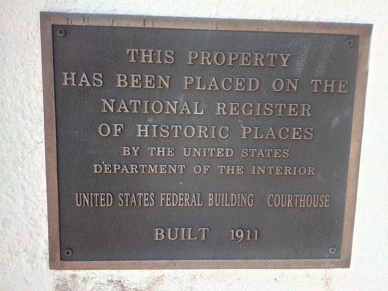 Federal Building NRHP Marker. Click for full size. Federal Building NRHP Marker image. Click for full size.