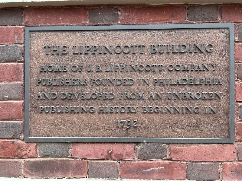 The Lippincott Building Marker image. Click for full size.
