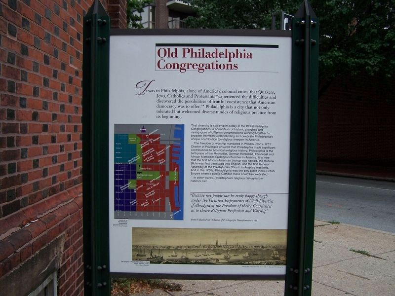 Old Philadelphia Congregations side of the marker image. Click for full size.
