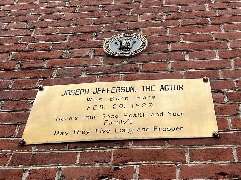 Joseph Jefferson, The Actor Marker image. Click for full size.